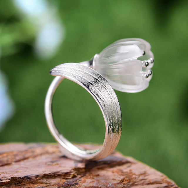 Silver 18k Gold Ring Jewelry Lily of the Valley Flower