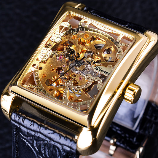 Golden Pattern Luxury  Watch Men