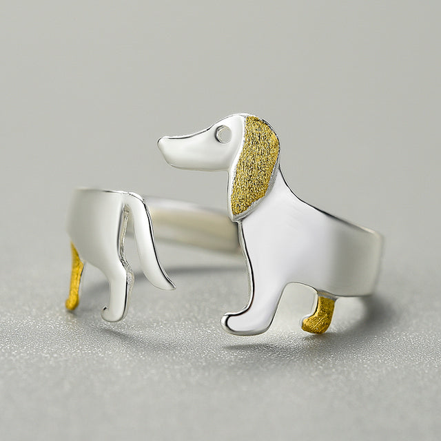 Silver Dog Ring