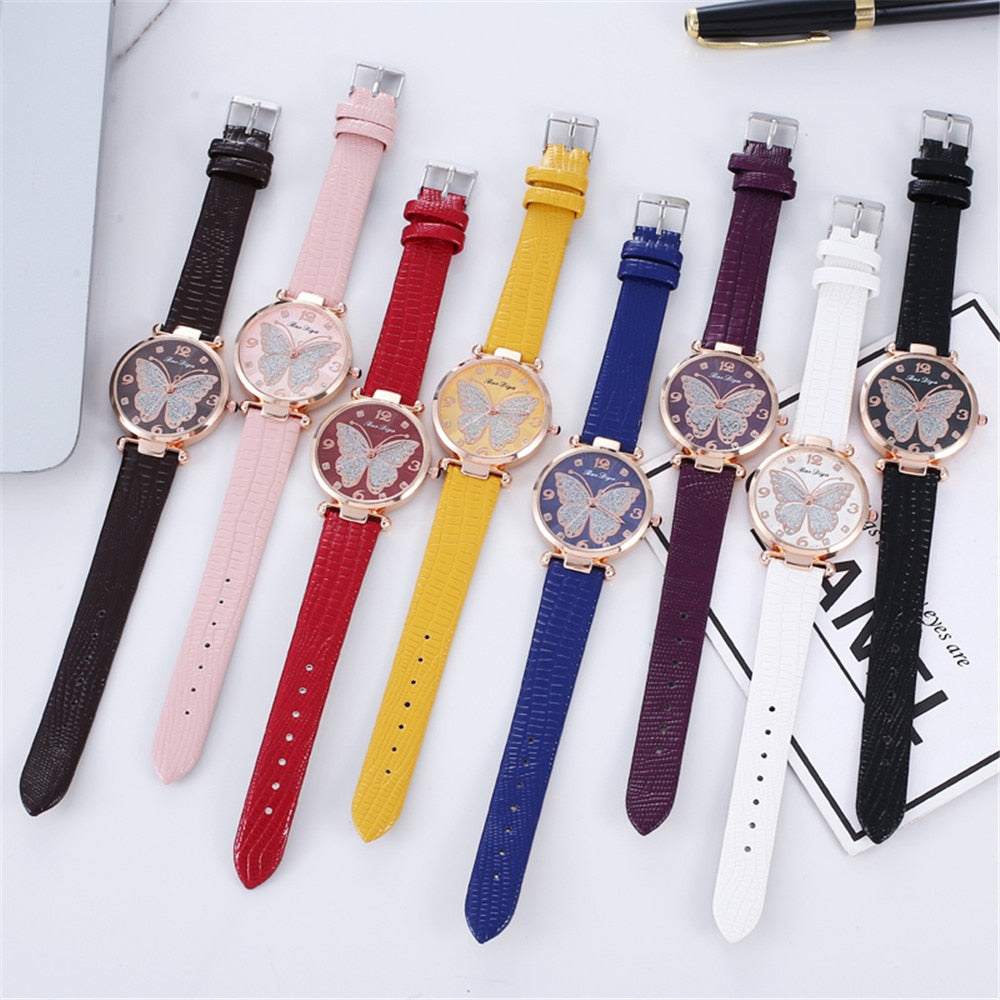 Butterfly Diamond Women  Watches