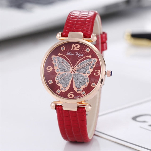 Butterfly Diamond Women  Watches