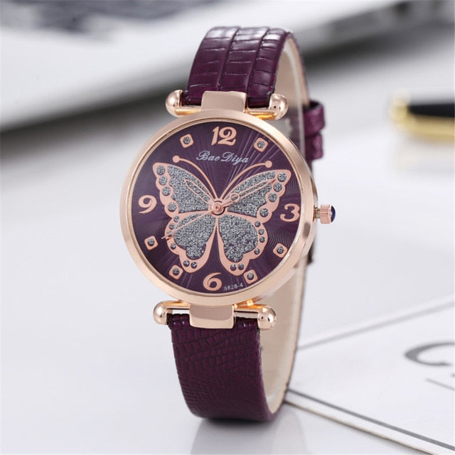 Butterfly Diamond Women  Watches