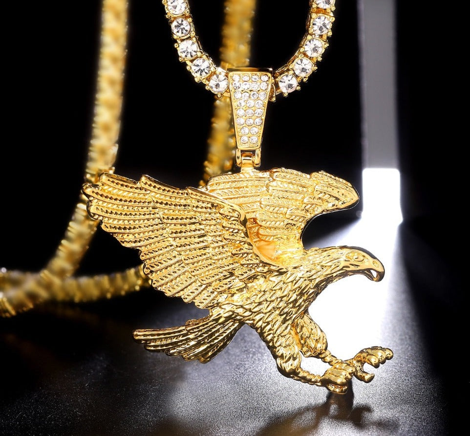 Chain Fierce Eagle Pendant Necklace