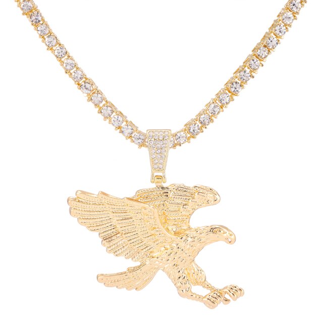 Chain Fierce Eagle Pendant Necklace